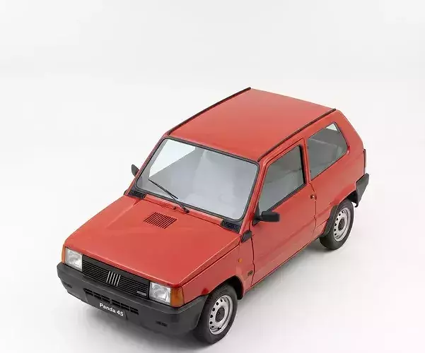 Classic Fiat Panda 45 First Generation Hatchback Low-poly 3D model 5