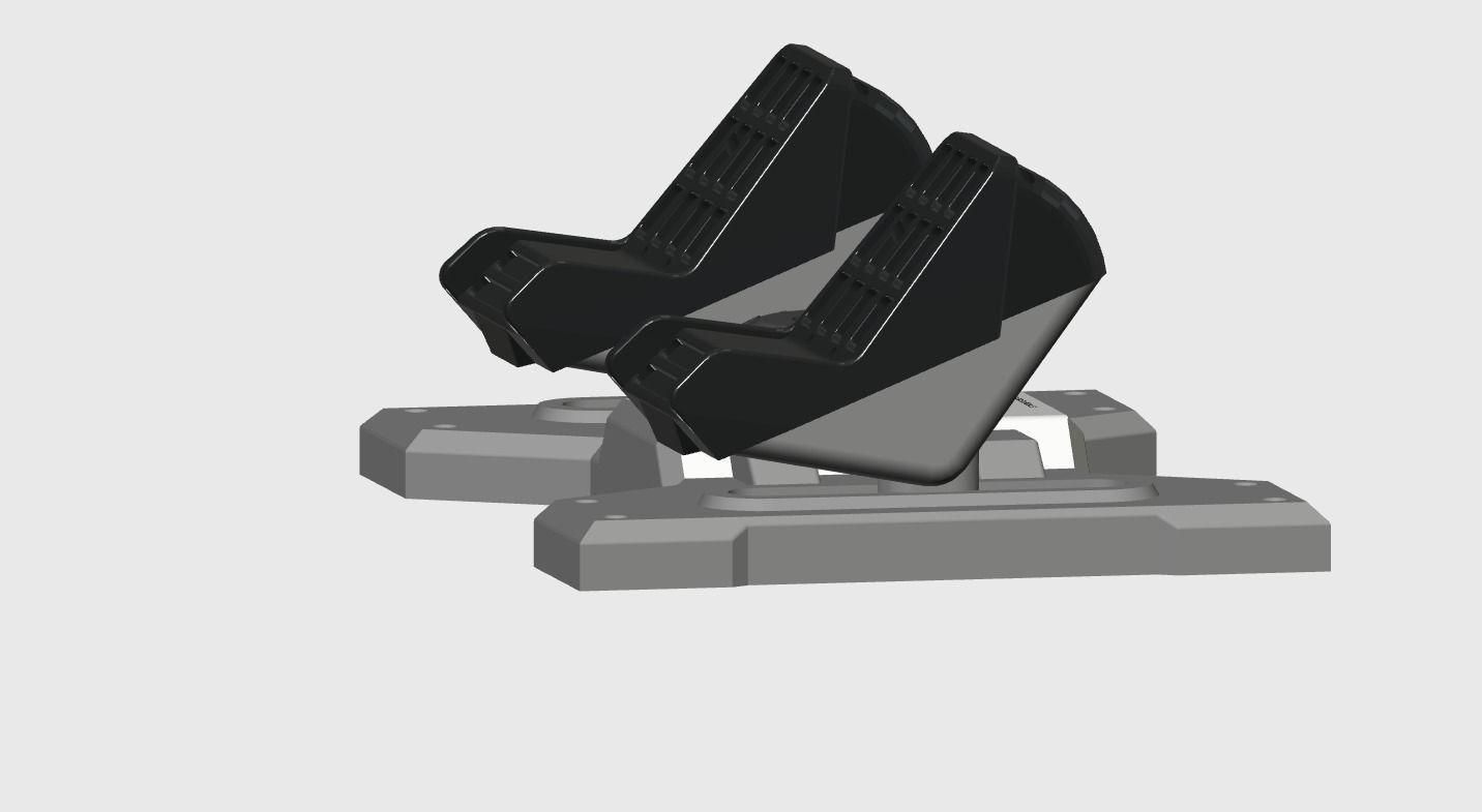Saitek Rudder Pedals to Cessna Conversion 3D print model_4