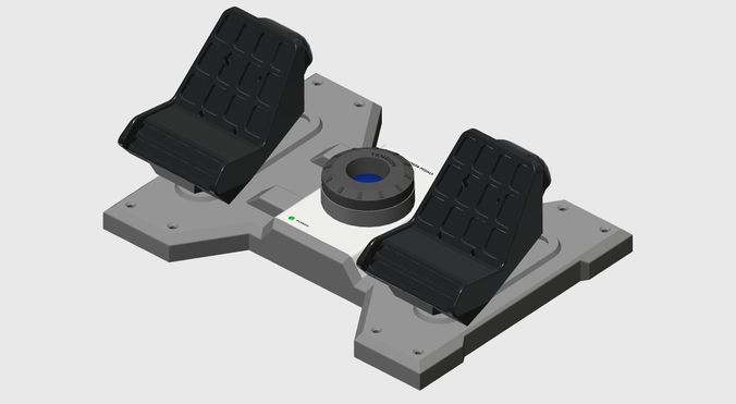 Saitek Rudder Pedals to Cessna Conversion 3D print model