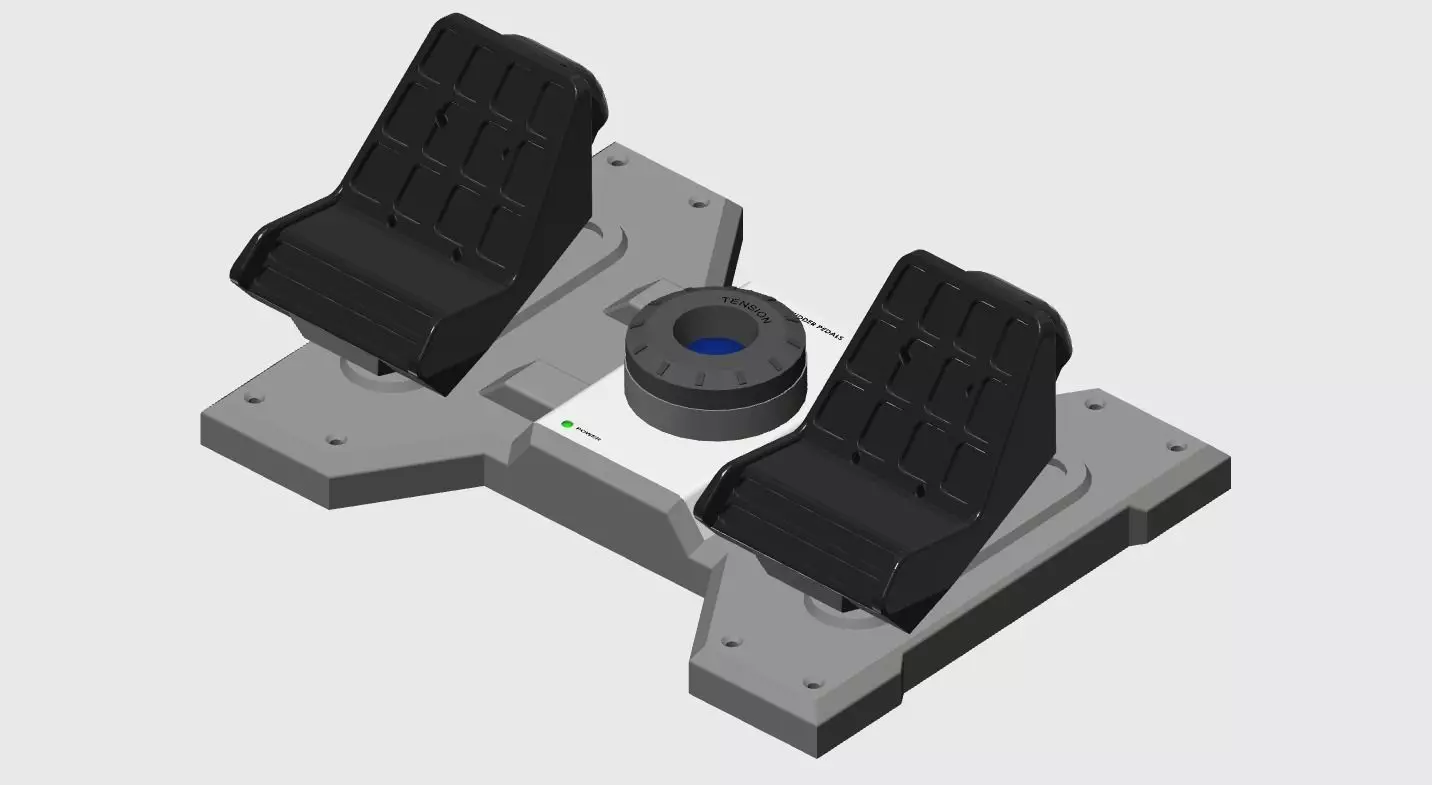 Saitek Rudder Pedals to Cessna Conversion 3D print model_0