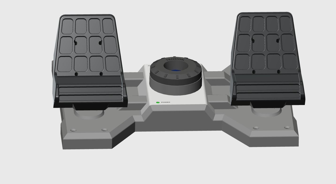 Saitek Rudder Pedals to Cessna Conversion 3D print model_3