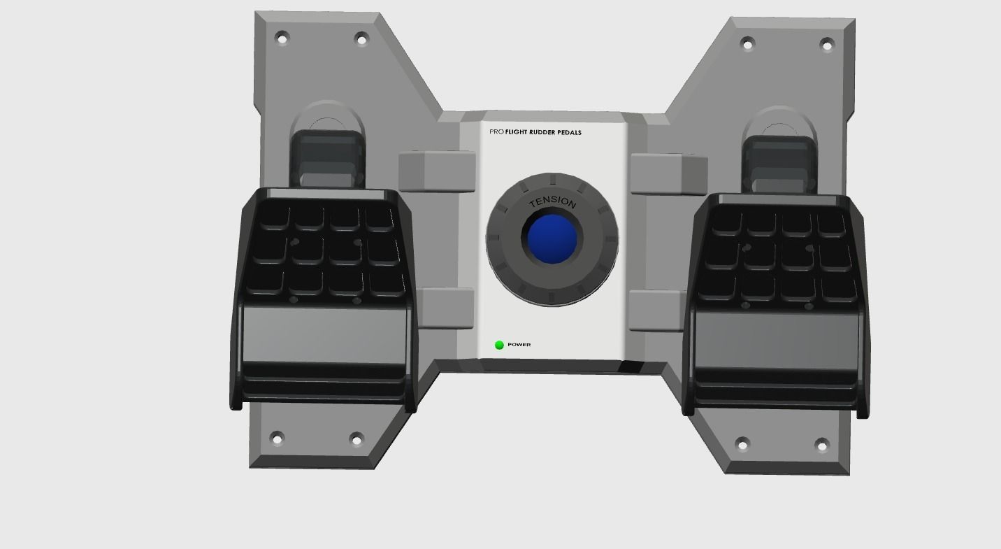 Saitek Rudder Pedals to Cessna Conversion 3D print model_5