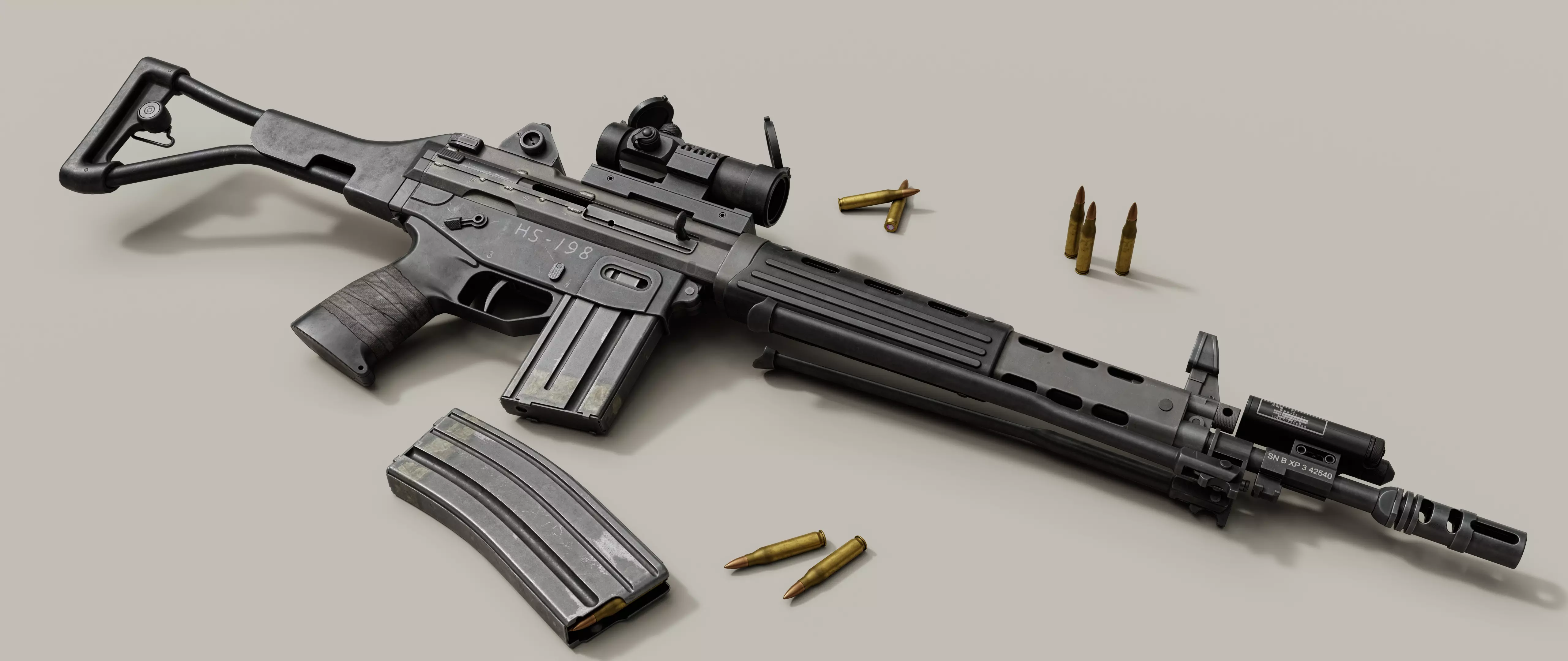 Howa Type 89 Low-poly 3D model