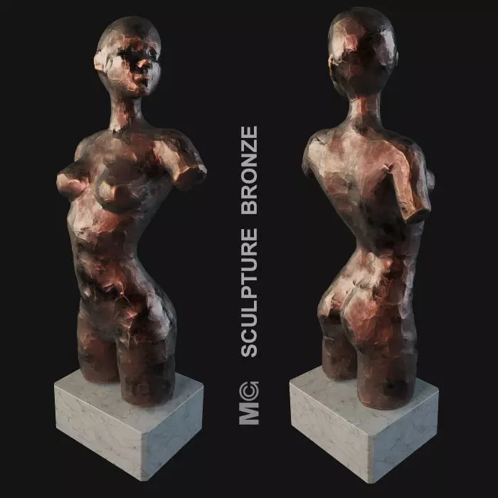 Sculpture female mannequin 3D model_0