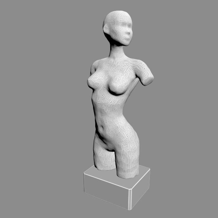 Sculpture female mannequin 3D model_2