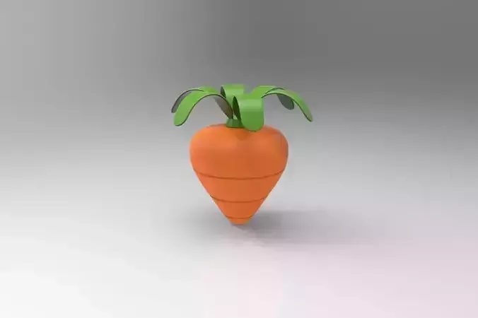 Carrot Cartoon 3D model Free 3D model