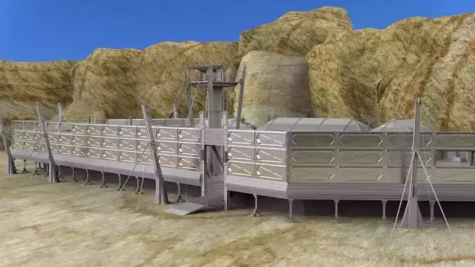 starship troopers outpost whisky 3D model