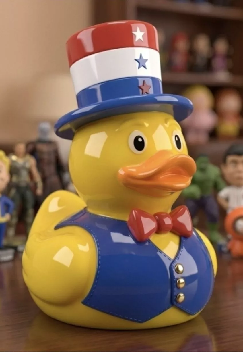 Patriotic Rubber Duck Uncle Sam Bath Duck Fourth of July 4th 3D print model