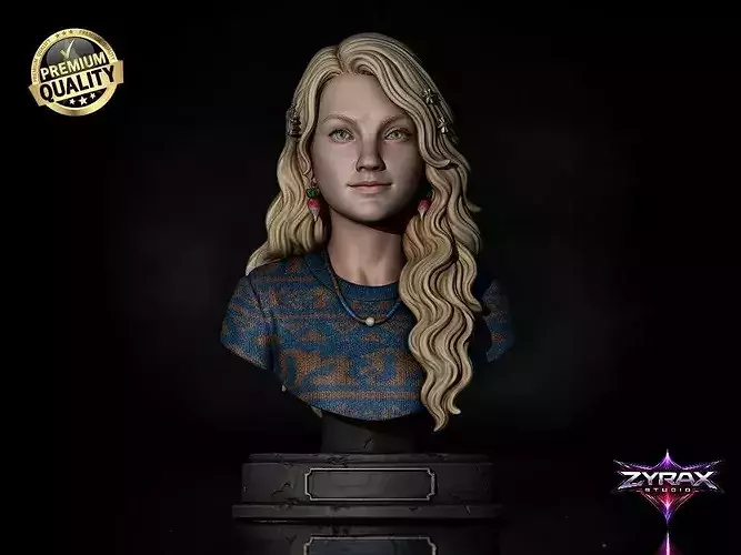 Luna Lovegood Bust STL Harry Potter 3D Print Sculpture