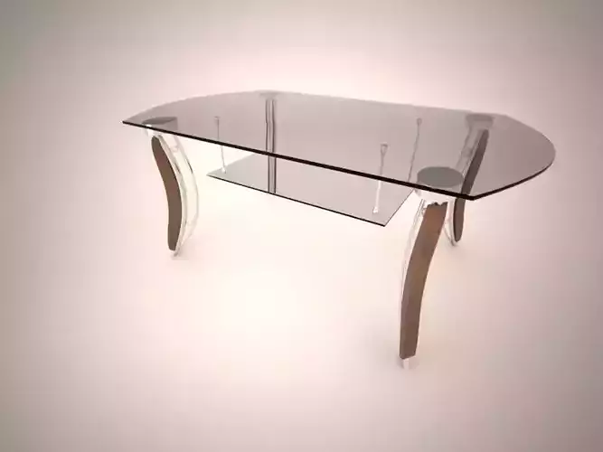 Glass coffee table