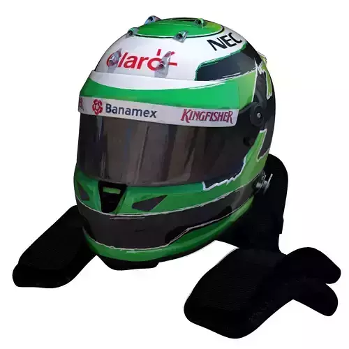 Hulkenberg Helmet 2016 Low-poly 3D model