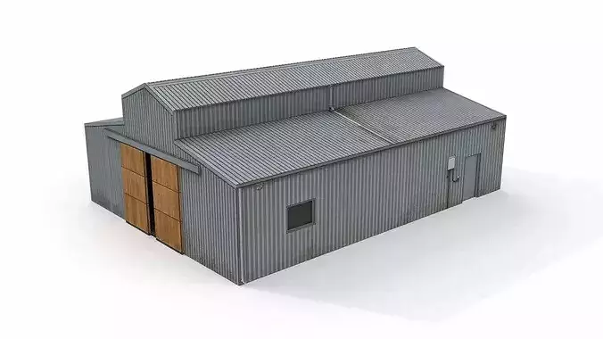 Modern corrugated metal agricultural shed