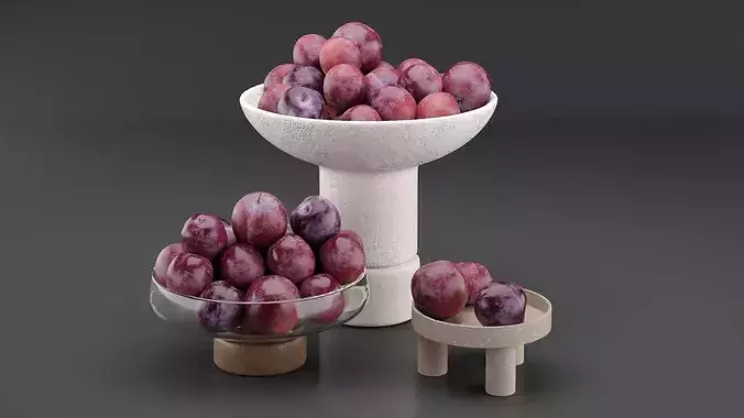 Cherry Plum Set 3D model