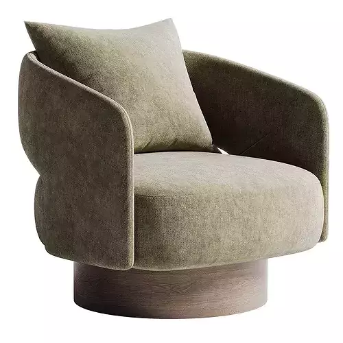 Modern Living Room Armchair 3D Model 3D model 3