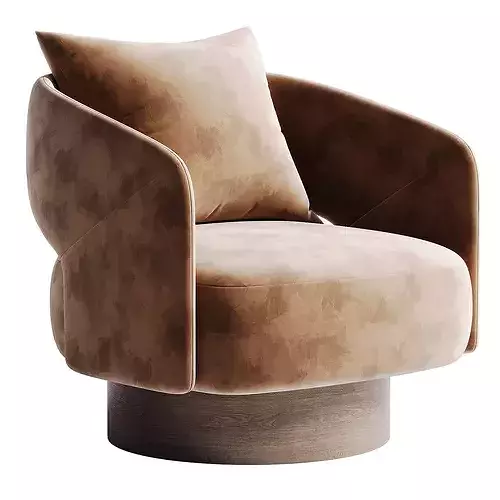 Modern Living Room Armchair 3D Model 3D model 5