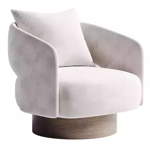 Modern Living Room Armchair 3D Model 3D model 4