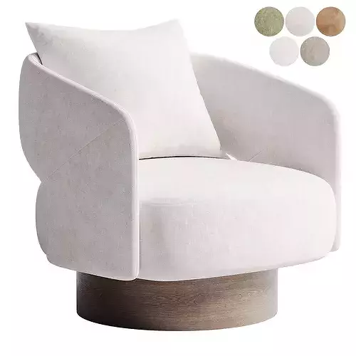 Modern Living Room Armchair 3D Model 3D model