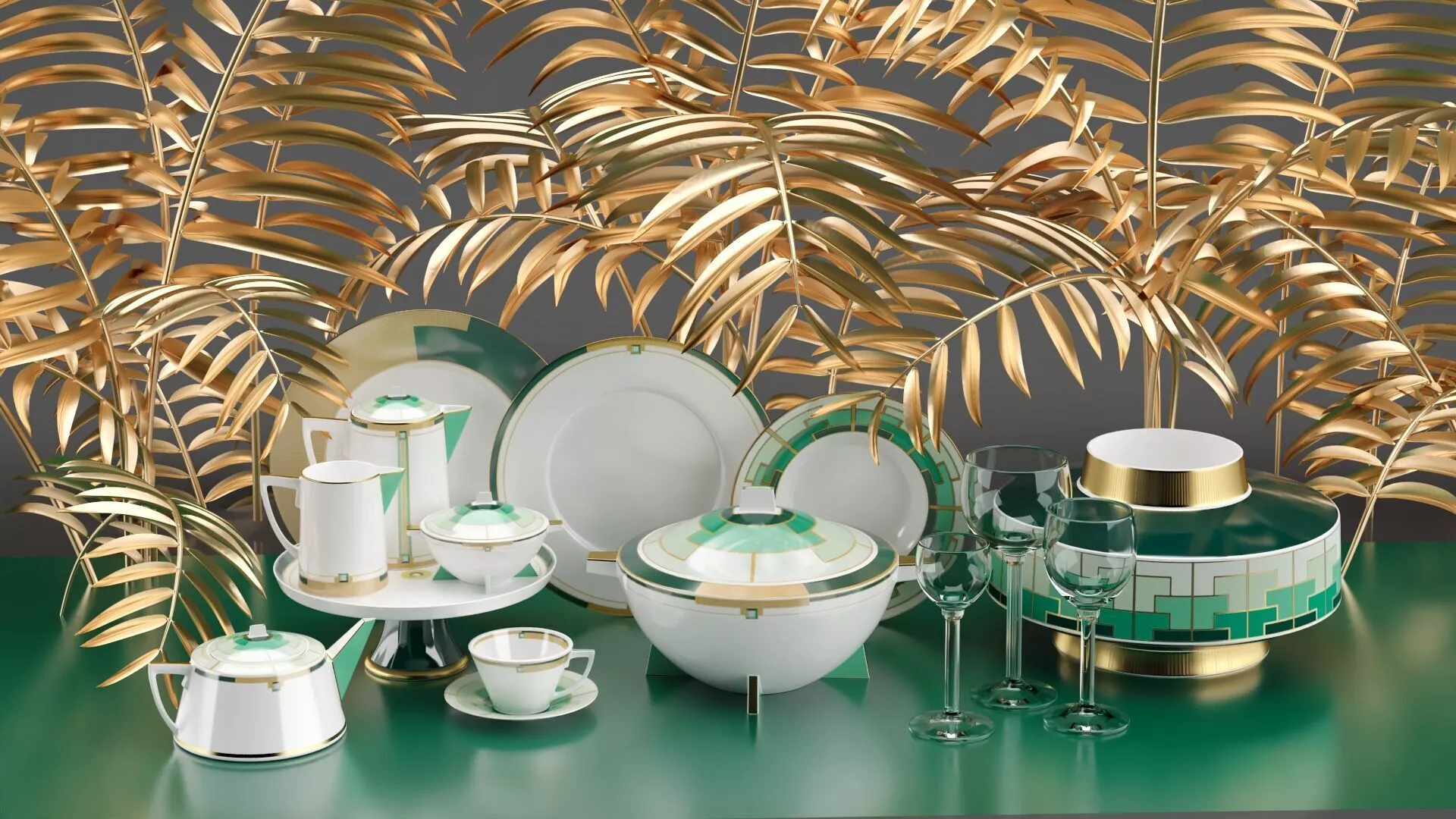 Tea Set 3D model