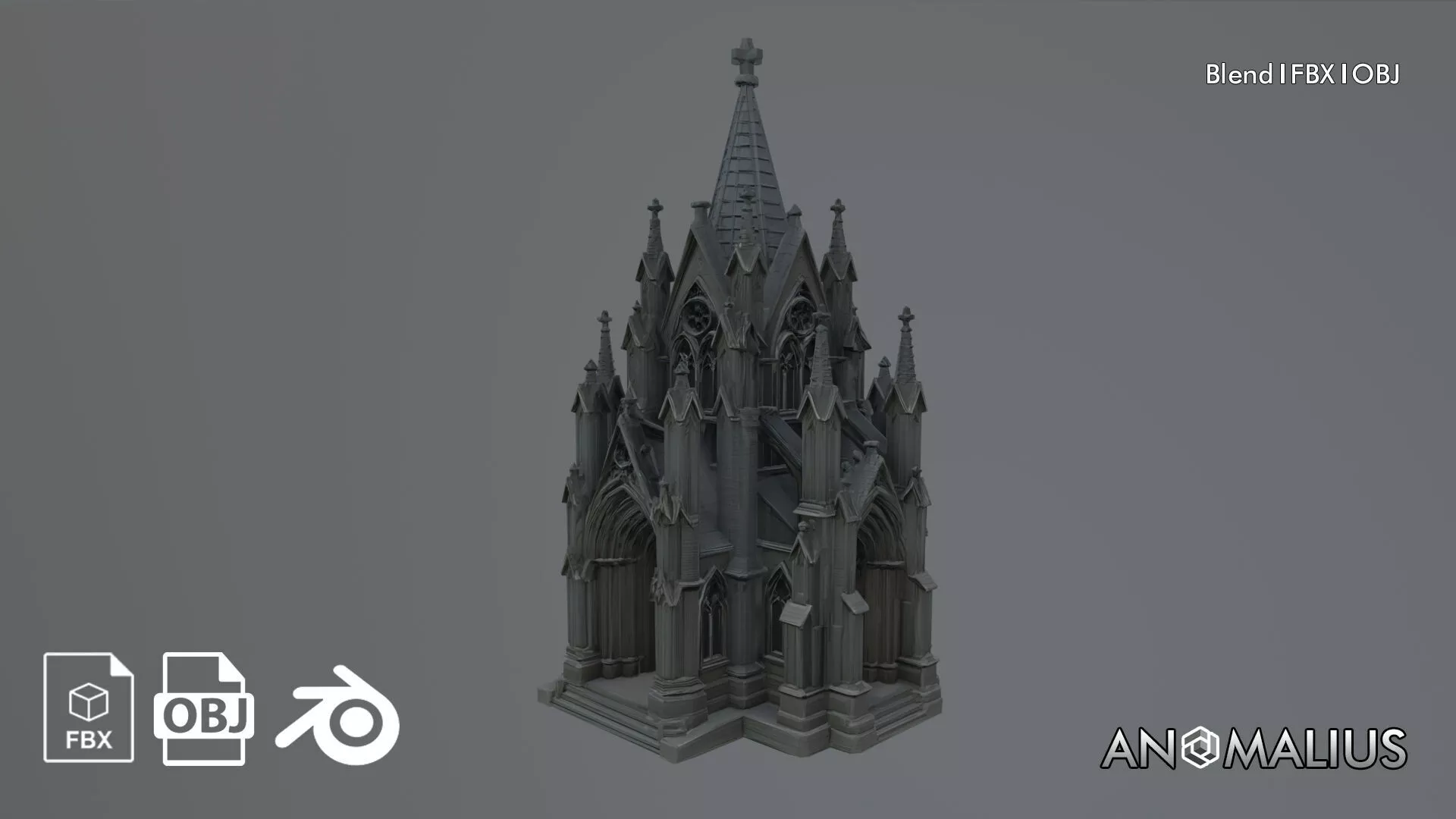gothic church 3D model