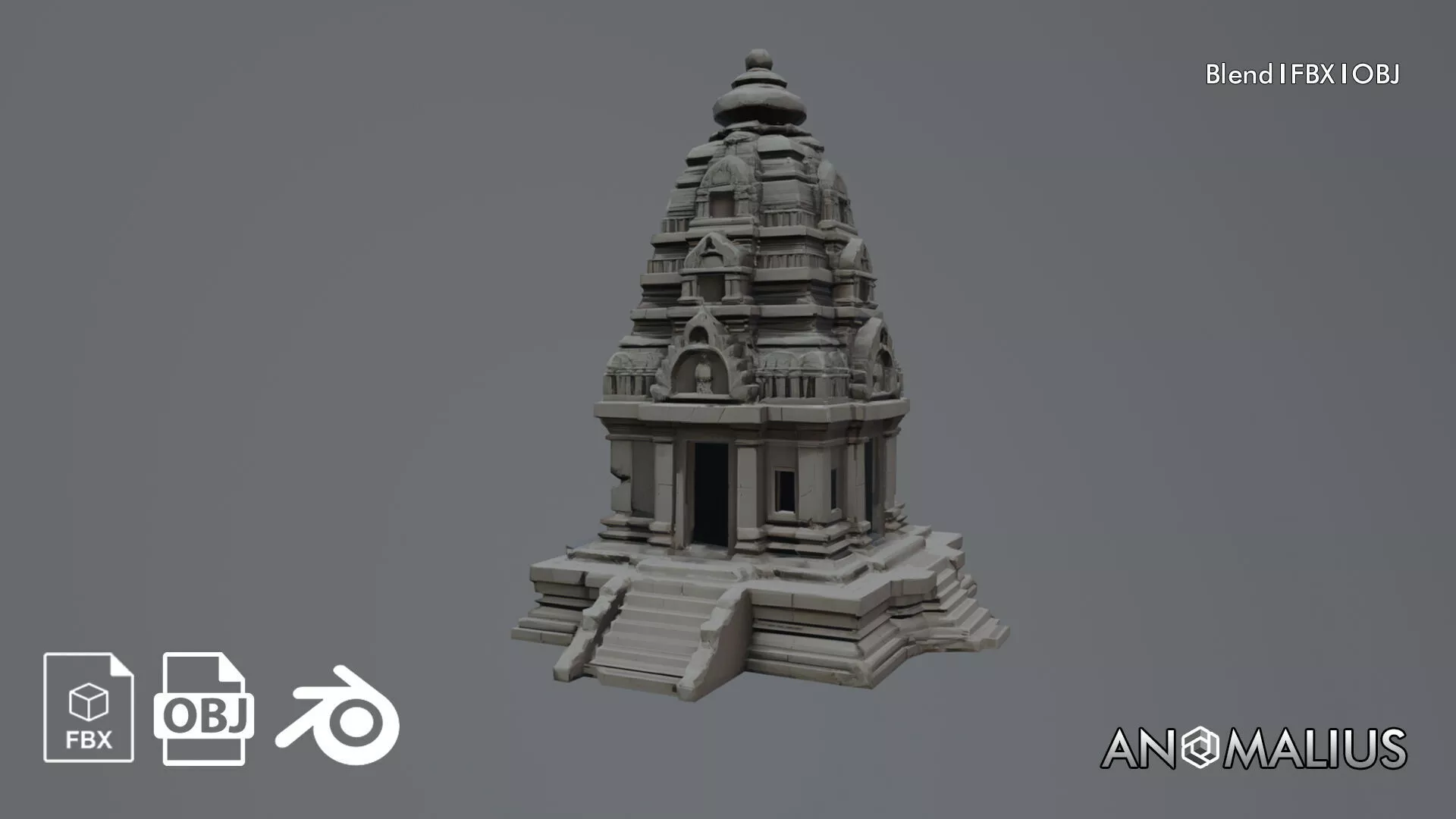 ancient temple 3D model