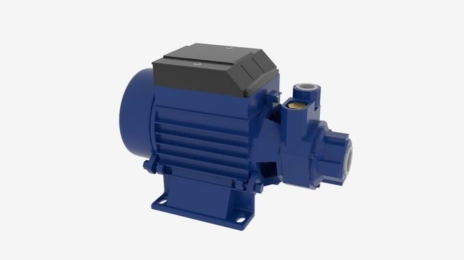 Half HP Electric Water Pump Low-poly 3D model