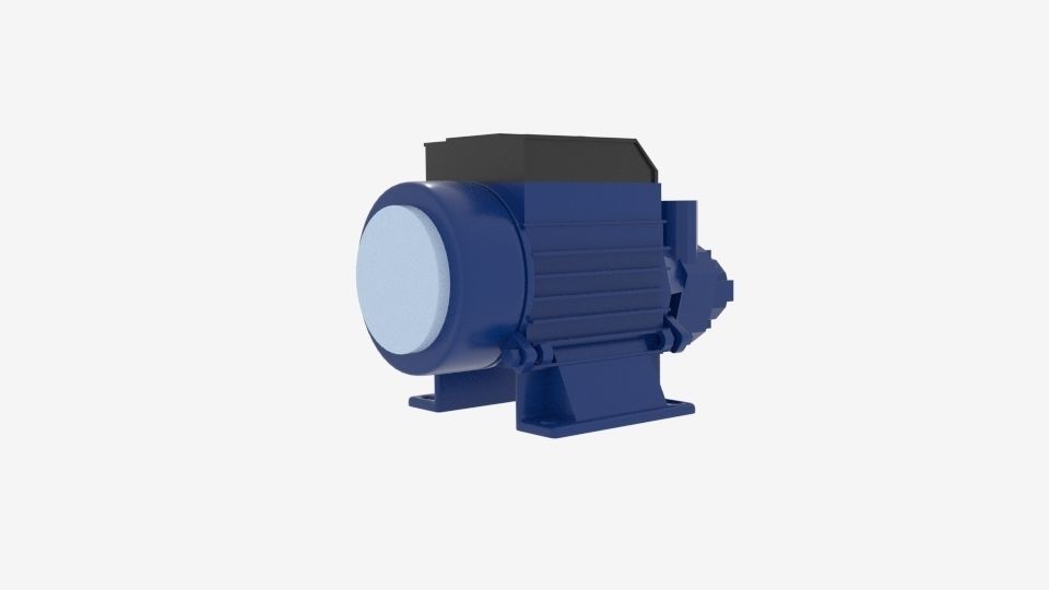 Half HP Electric Water Pump Low-poly 3D model_4