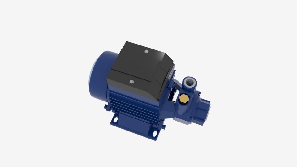 Half HP Electric Water Pump Low-poly 3D model_5