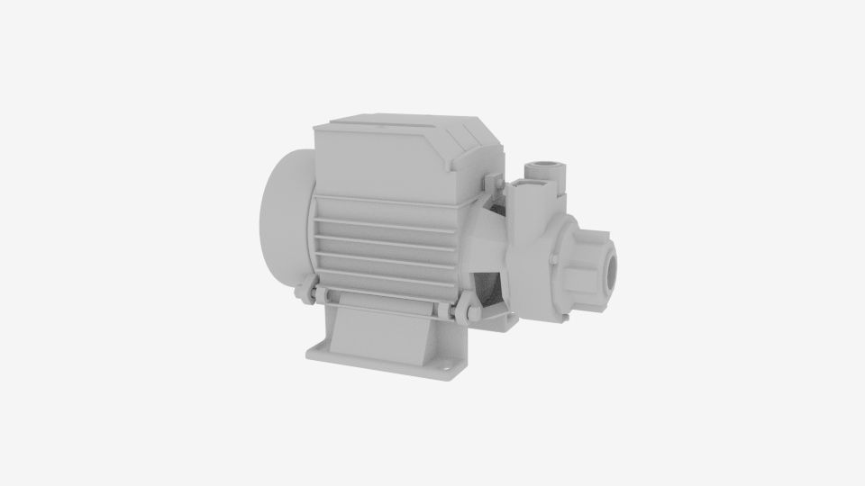 Half HP Electric Water Pump Low-poly 3D model_3