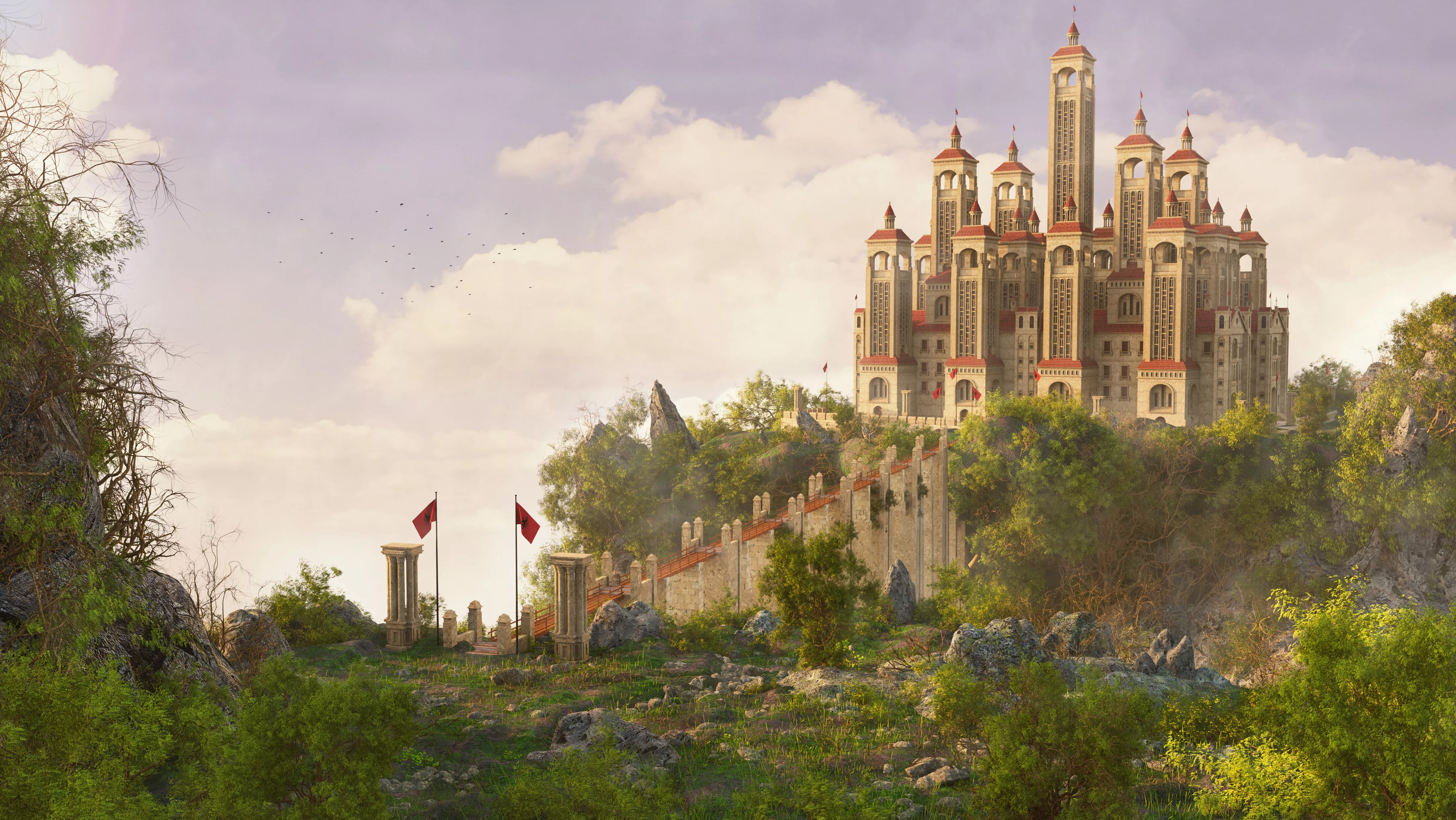 Cliff Church Environment 3D model