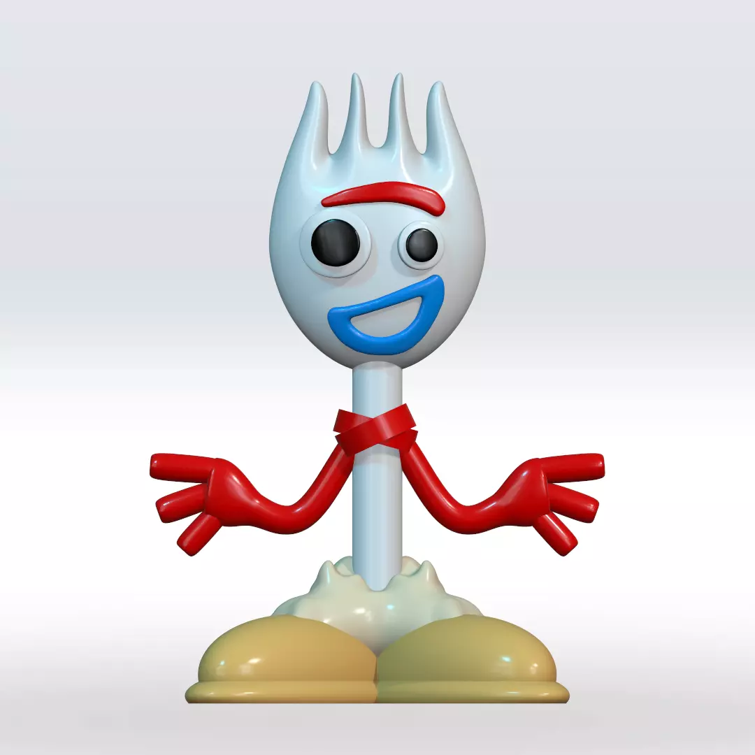 Forky Toy Story 3D Model STL 3mf Multicolor No Support Fanart 3D print model