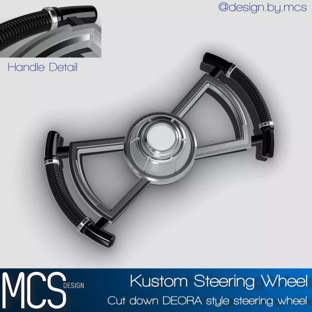 Kustom DEORA Steering Wheel 3D print model