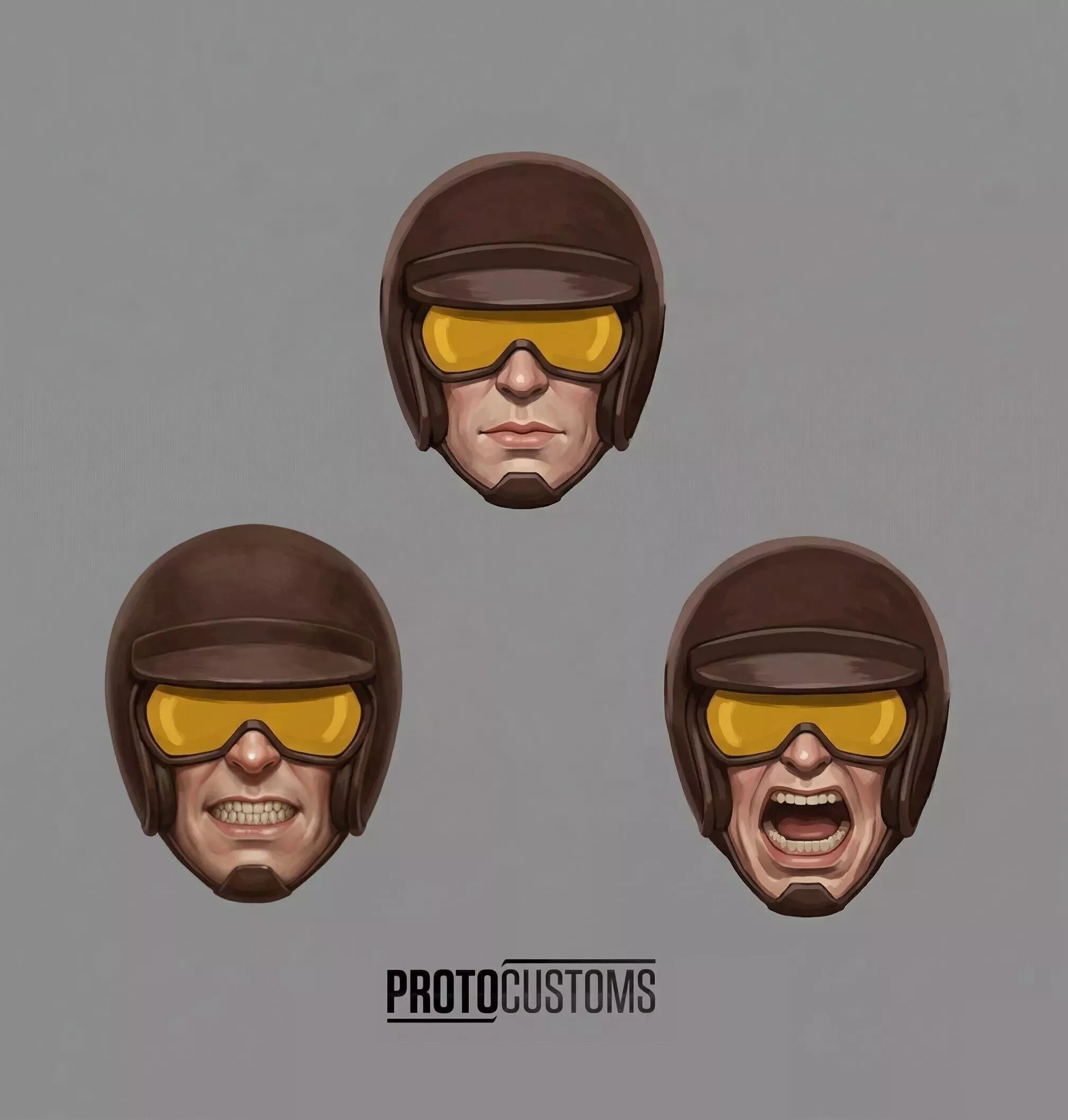DC SUPERMAN GANGBUSTER CLASSICS HEADSCULPT 3-PACK EXPRESSIONS 3D print model
