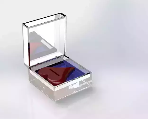 Ring box with embedded heart shape