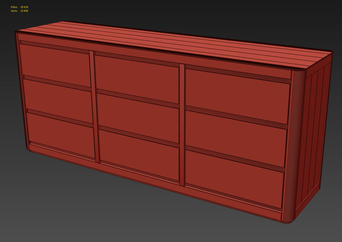 RH MARTENS 9-DRAWER DRESSER 3D model_5