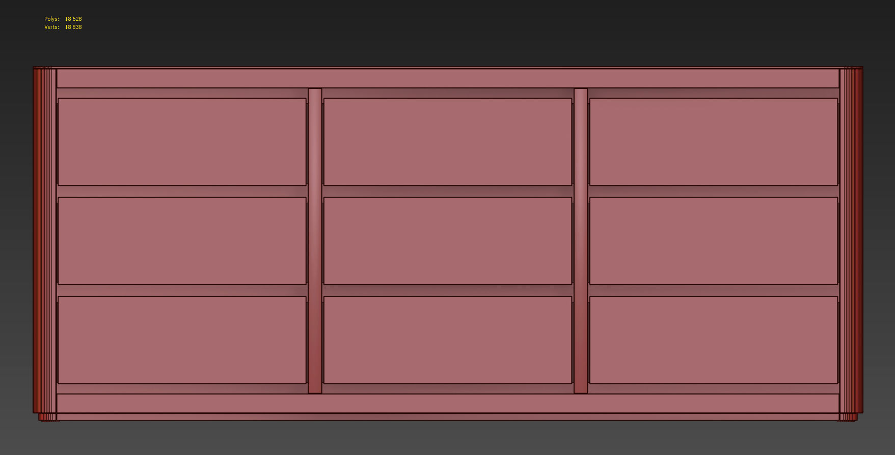 RH MARTENS 9-DRAWER DRESSER 3D model_4