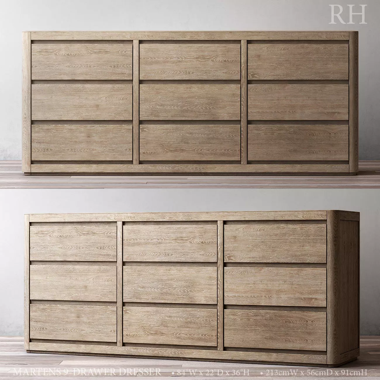 RH MARTENS 9-DRAWER DRESSER 3D model_0