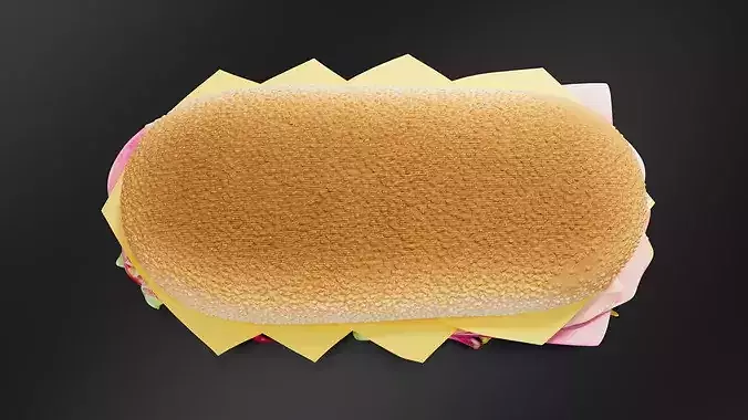 hero sandwich 3D print model 6