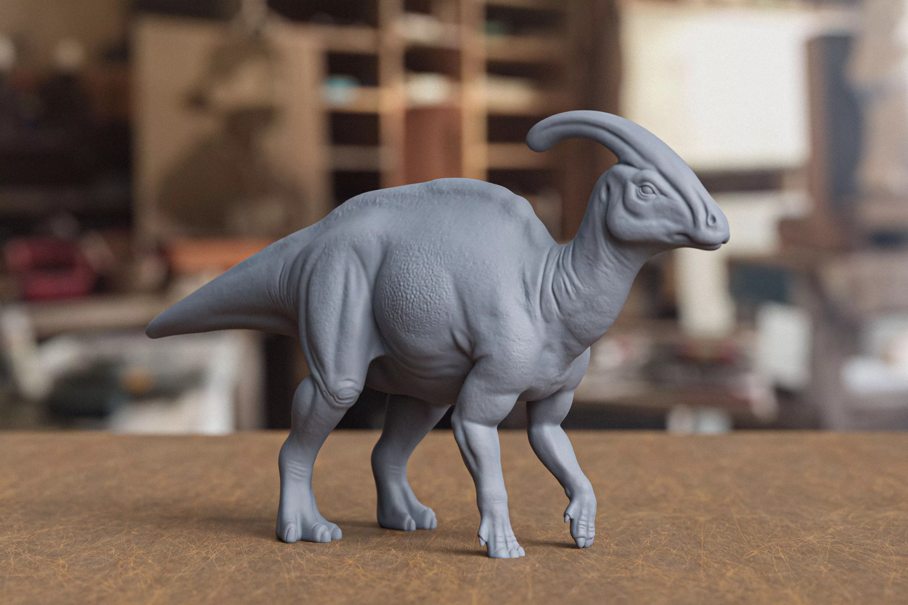 Detailed Parasaurolophus Dinosaur 3D print model