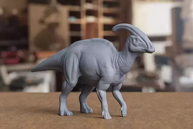 Detailed Parasaurolophus Dinosaur