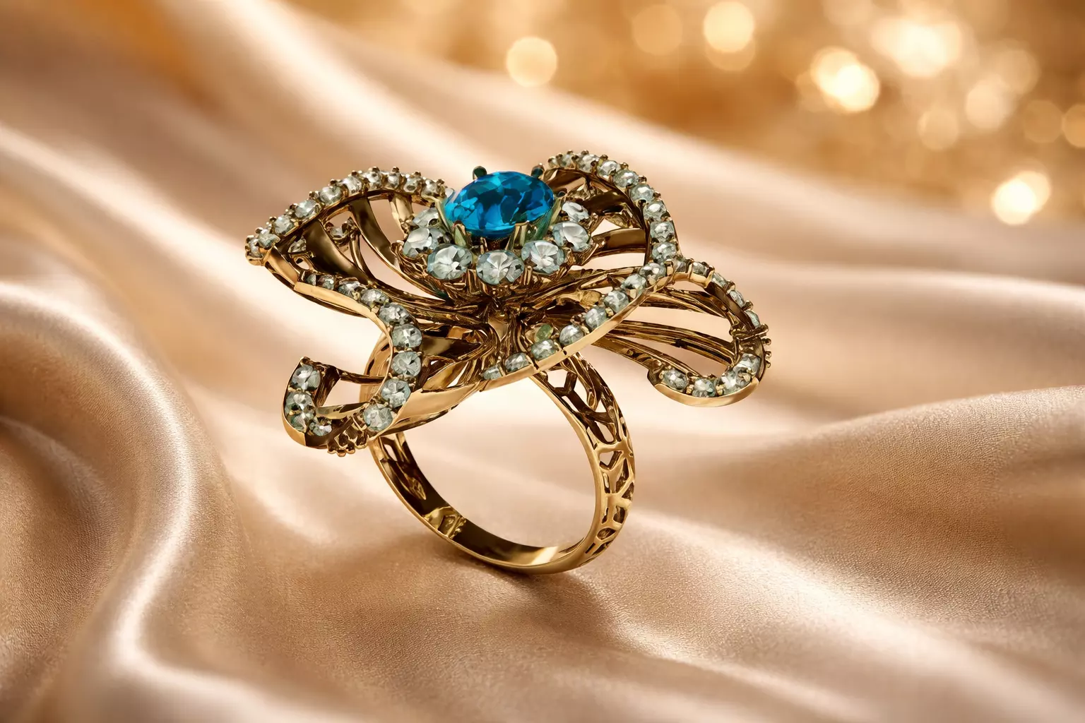 Ring Luxury Jewelry Gold Free 3D print model