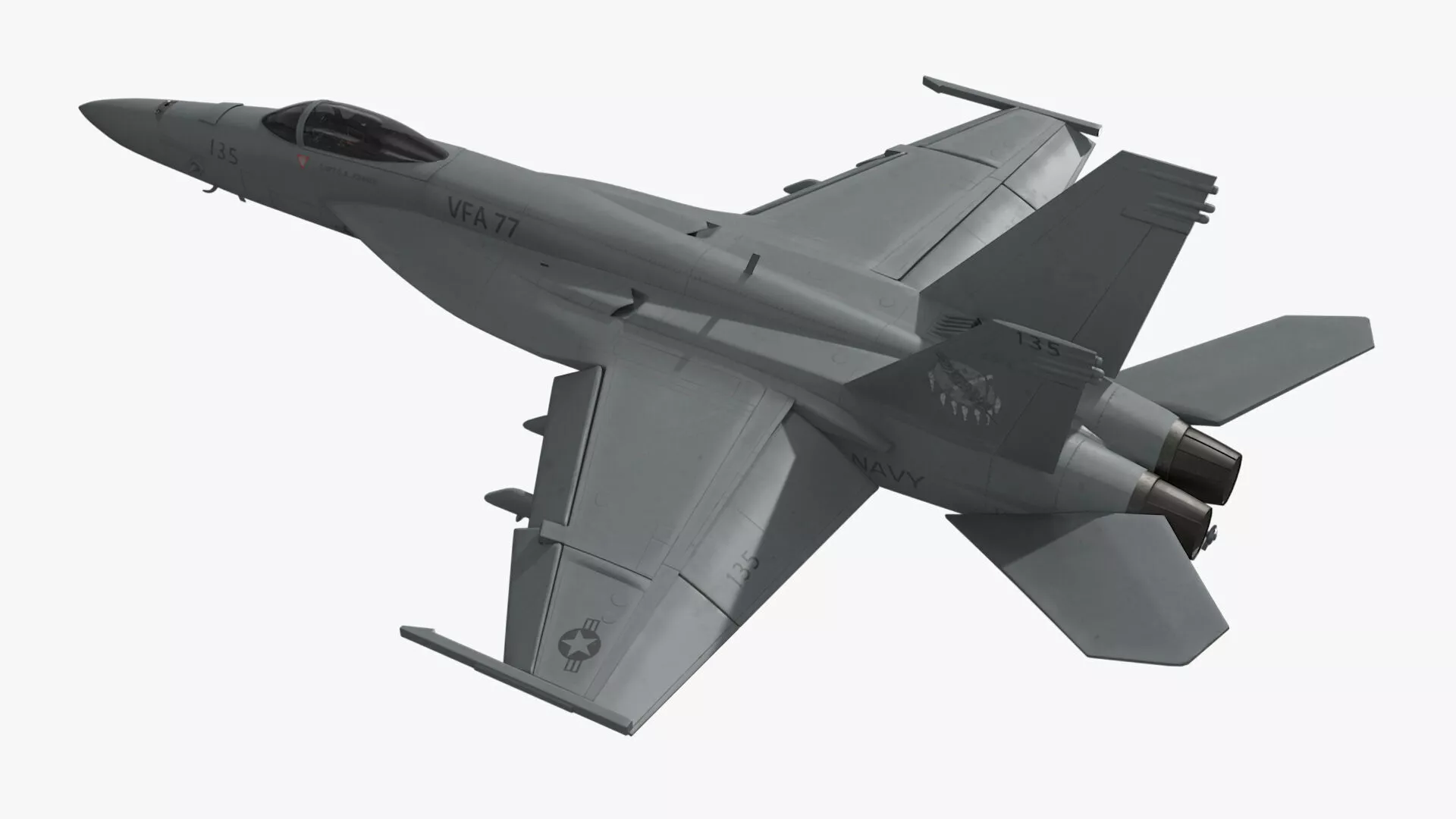 FA-18E Super Hornet Fighter Jet Rigged for Maya 3D model