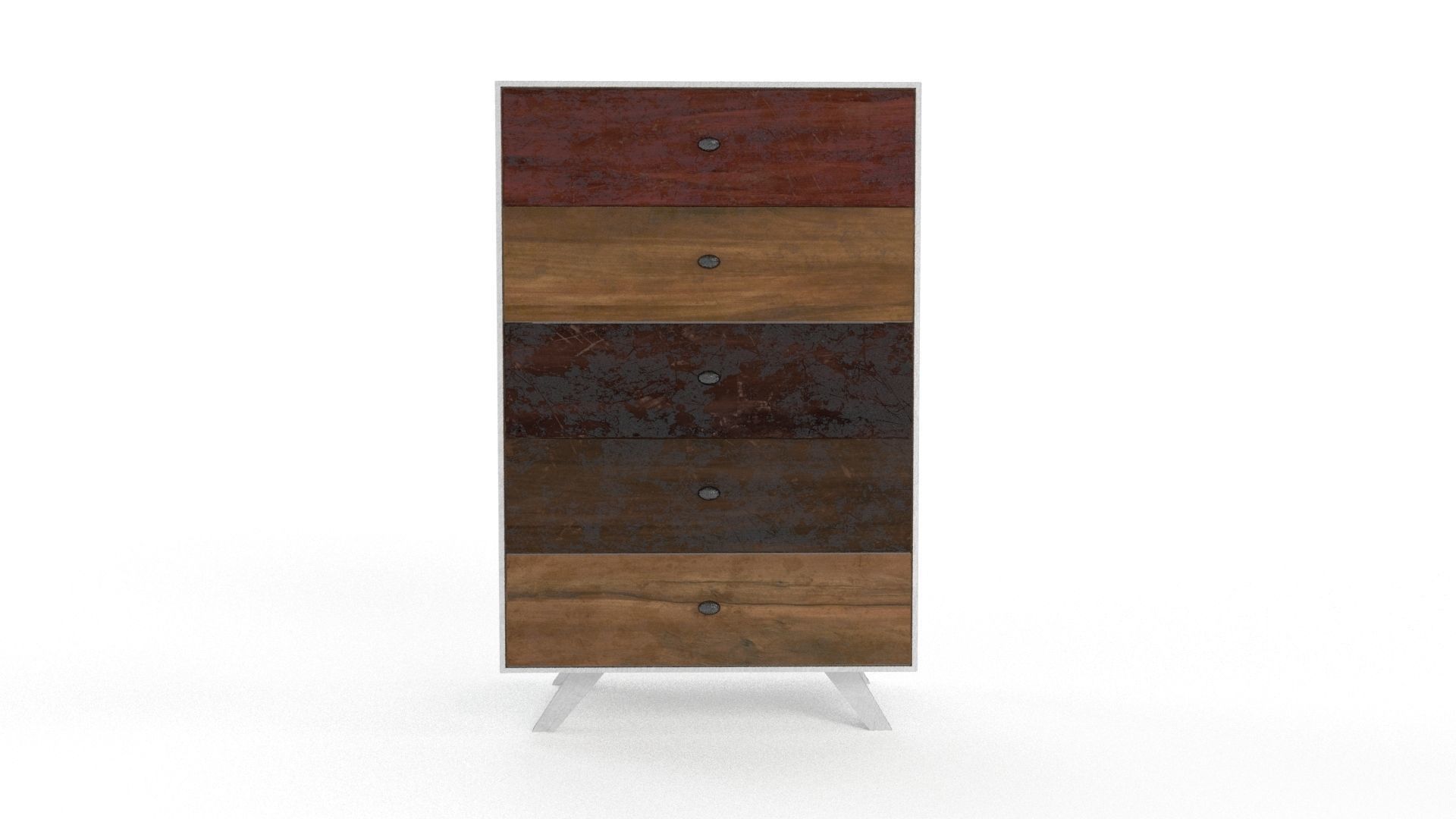 Upcycled Commode Cabinet Low-poly 3D model_3