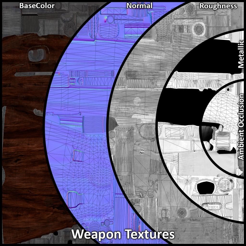 PBR Mauser Karabiner 98k Low-poly 3D model_12