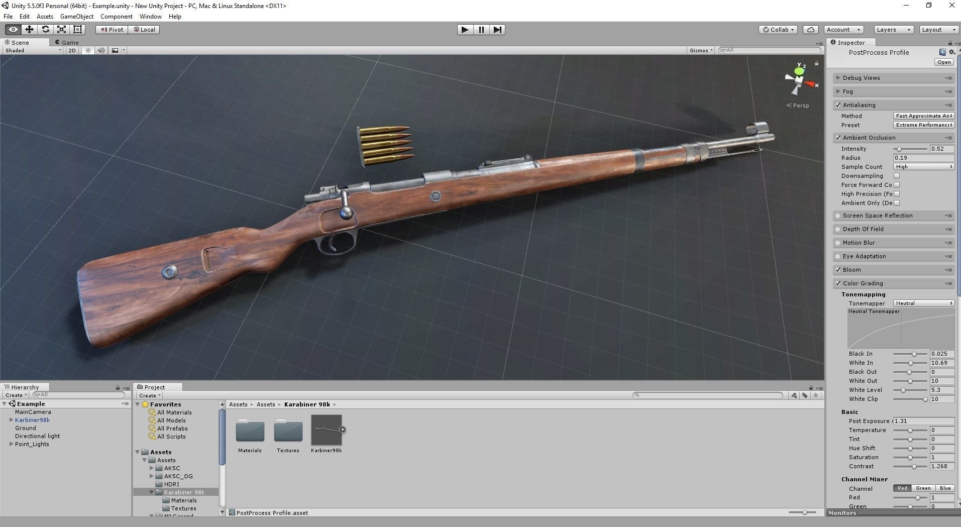PBR Mauser Karabiner 98k Low-poly 3D model_7