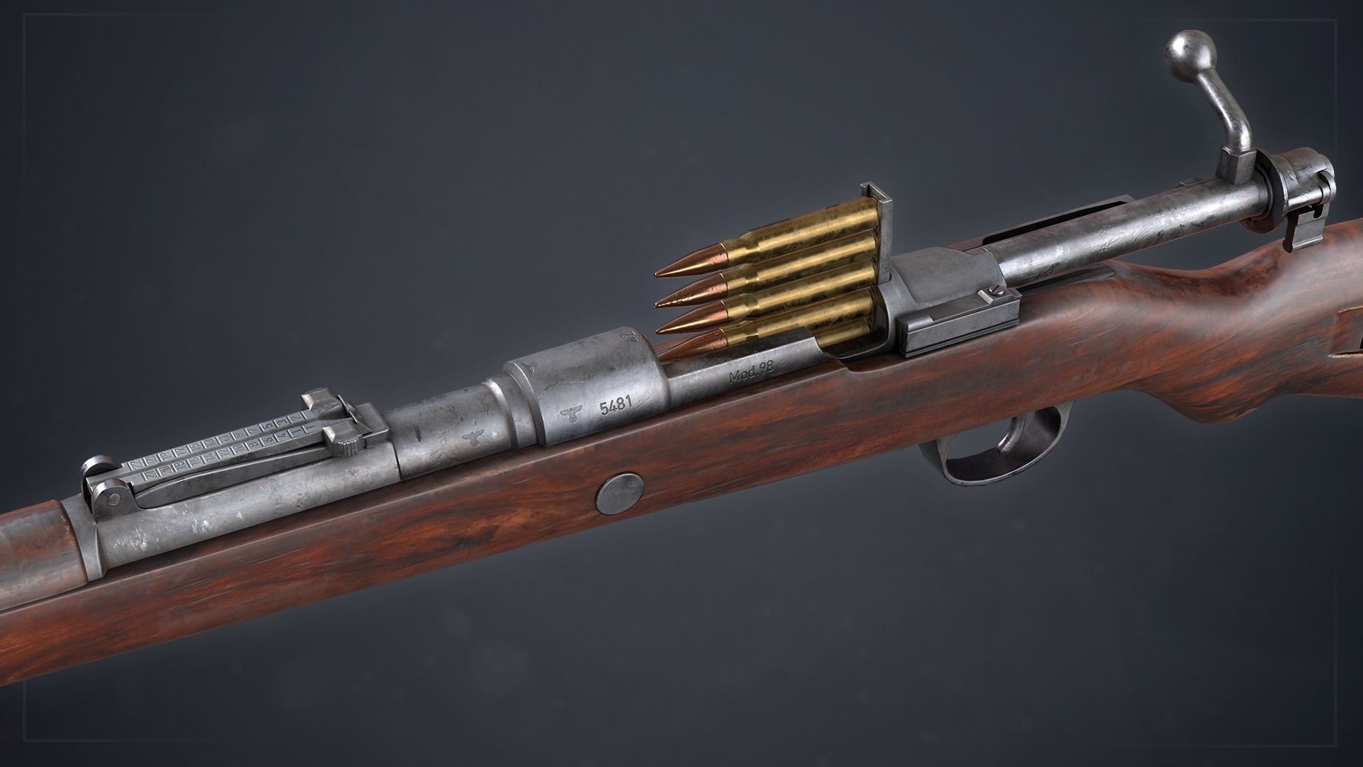 PBR Mauser Karabiner 98k Low-poly 3D model_4