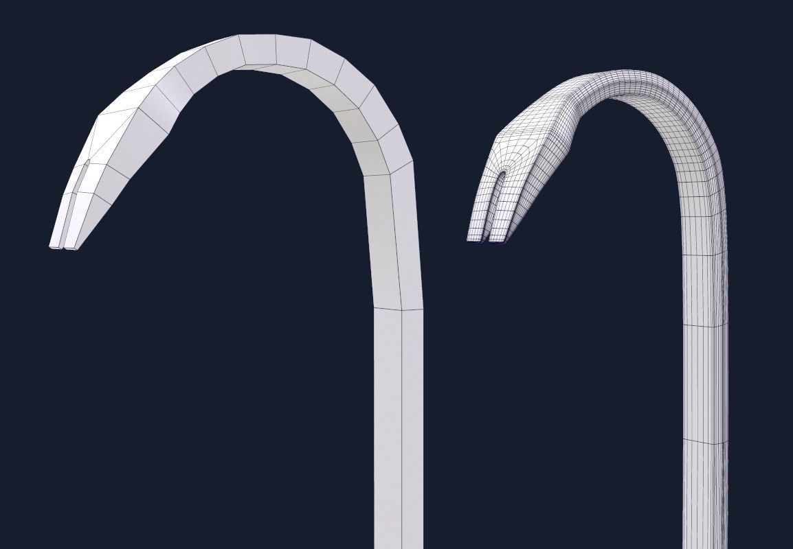 Crowbar and Halligan Bar Game Ready Low-poly 3D model_3