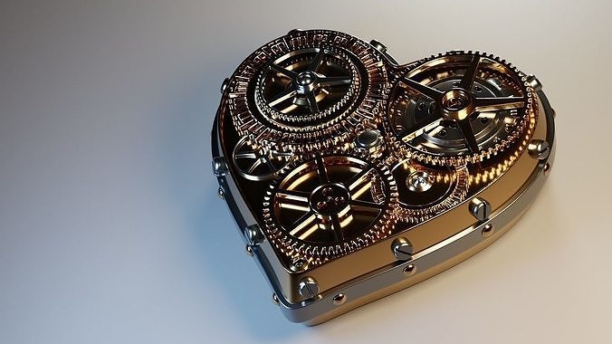 Steampunk heart 3D model