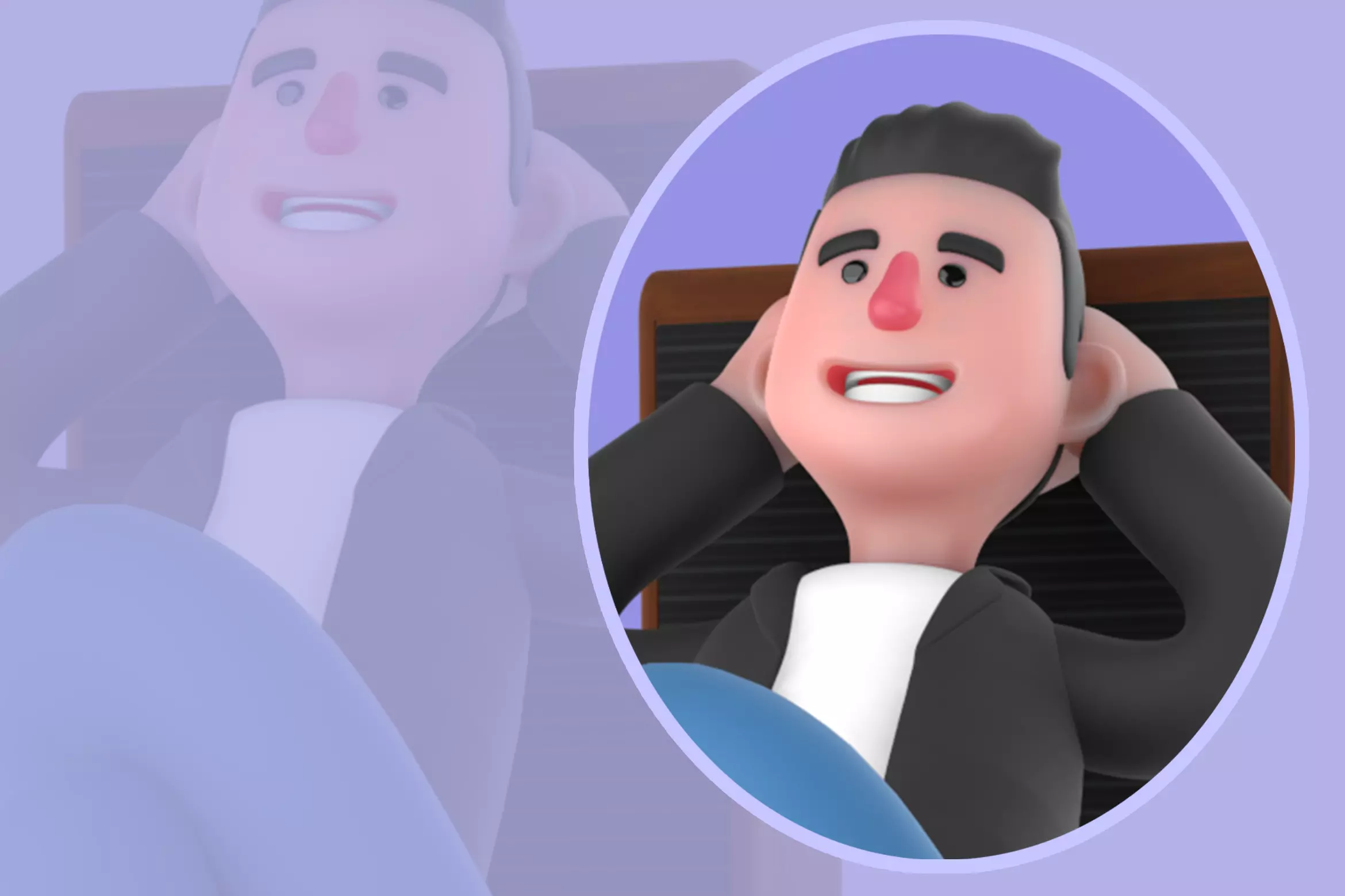 Stylized 3D Musician Character - Cartoon Relaxed Performer 3D model
