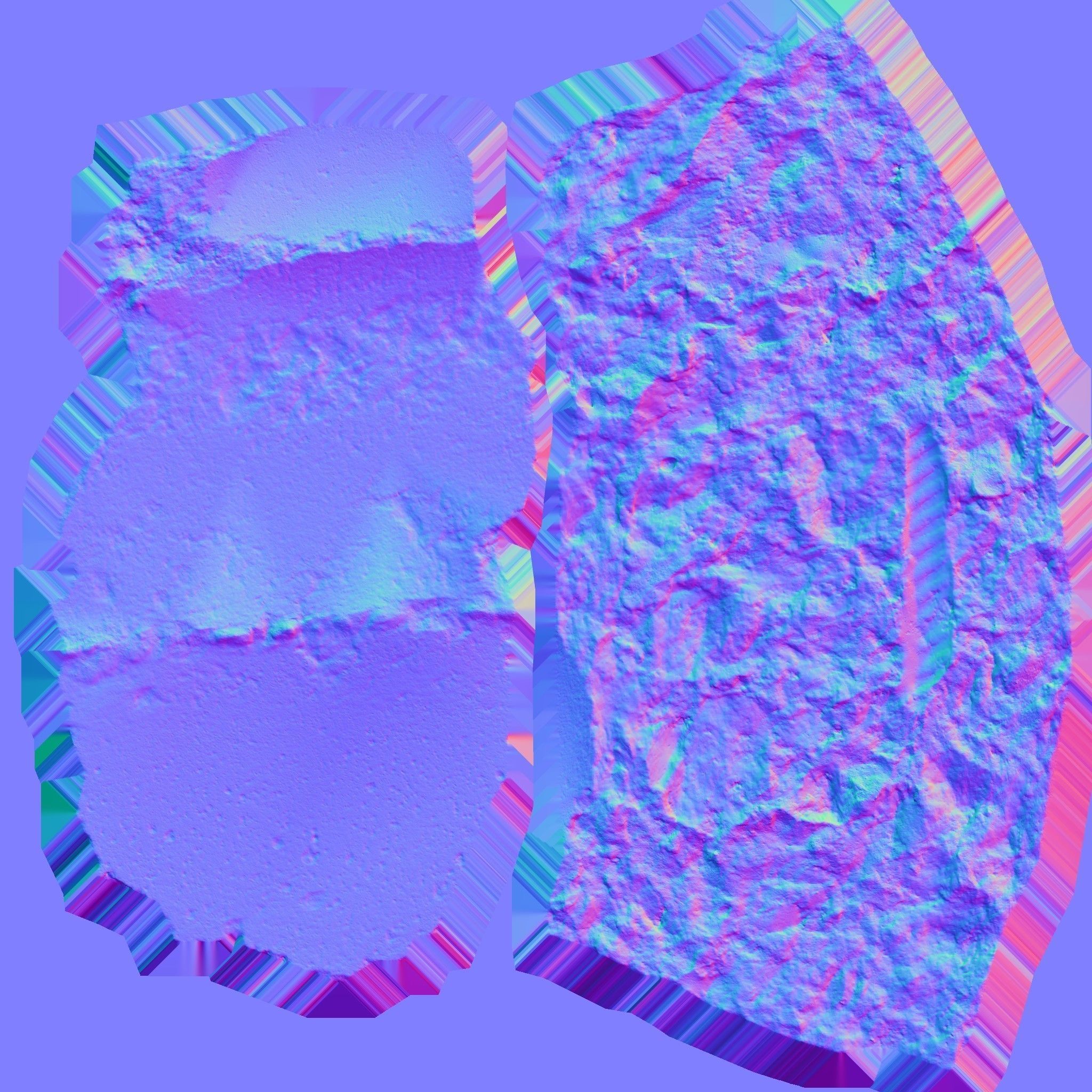 Small Concrete Debris Pack Low-poly 3D model_8