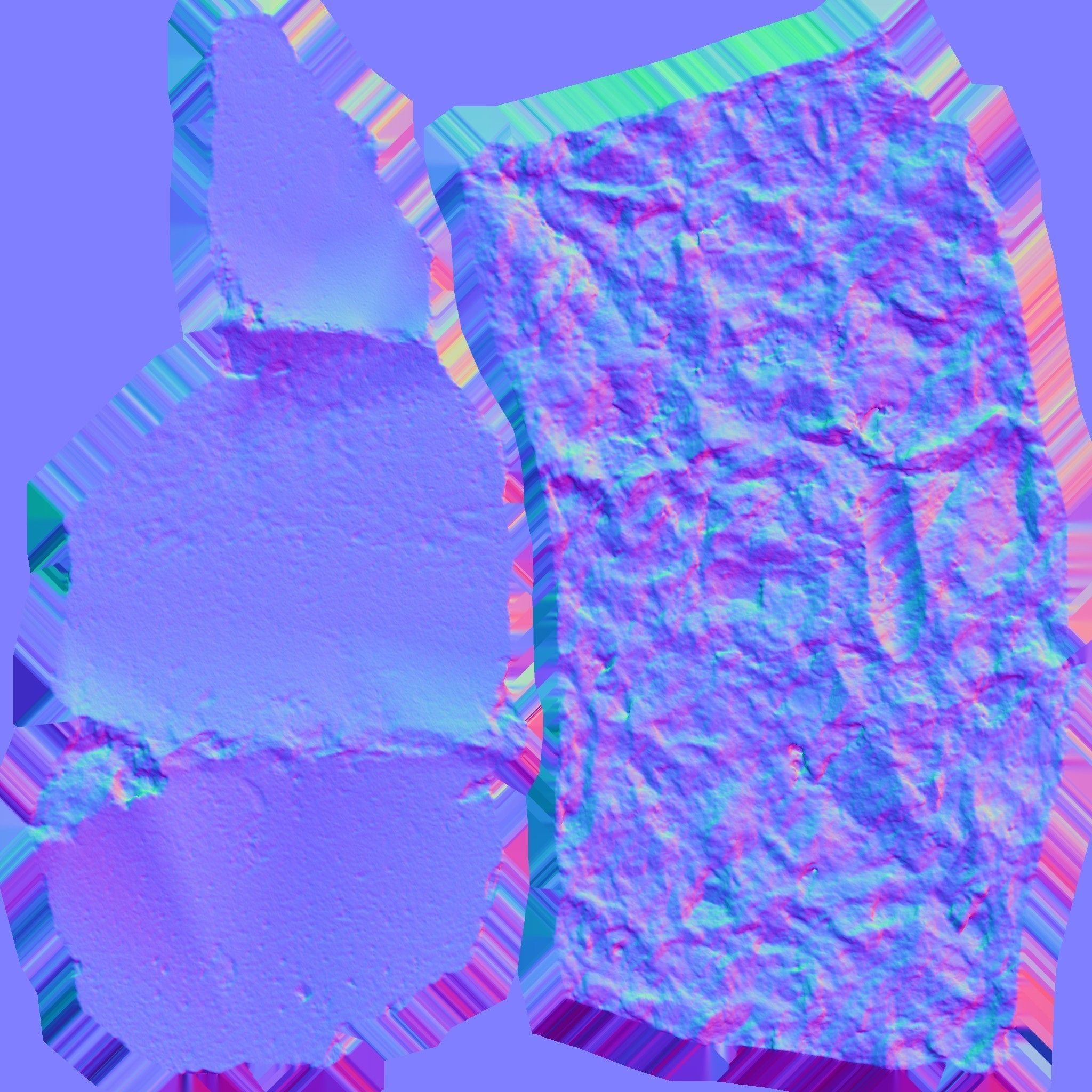 Small Concrete Debris Pack Low-poly 3D model_10